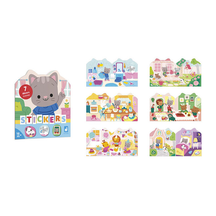 Książeczka do wyklejania z naklejkami Dom Janod