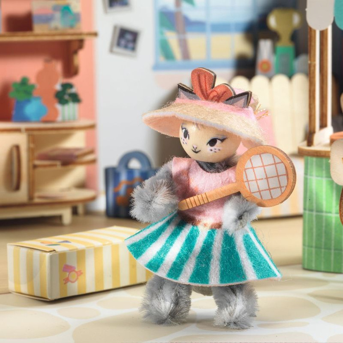 Drewniany domek dla lalek diy mini Mi House Mia Djeco 