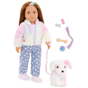 Lalka dla dzieci SKYLAR 46cm z pieskiem i akcesoriami Our Generation