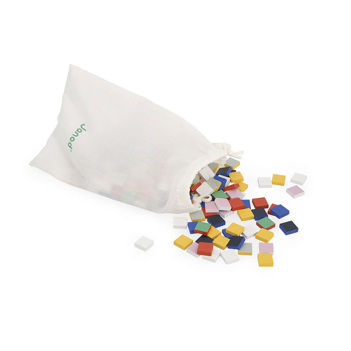 Drewniana układanka mozaika piksele symetria i kodowanie 4w1 Janod