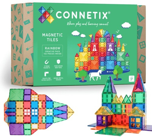 Klocki magnetyczne dla dzieci Rainbow Creative Pack 102 el. Connetix