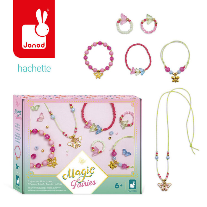 Zestaw kreatywny dla dzieci do tworzenia biżuterii z motylami wróżkiJanod