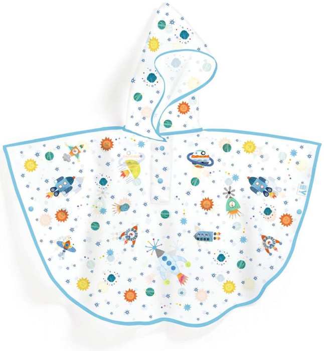 Dziecięca pelerynka przeciwdeszczowa rakieta kosmos Djeco