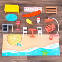 Dwustronny domek dla lalek diabelski młyn Fun Beach House KidKraft 