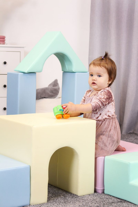 Duże klocki piankowe do wspinaczki i aktywnej zabawy dla dzieci zestaw pastelowy Creativity IGLU