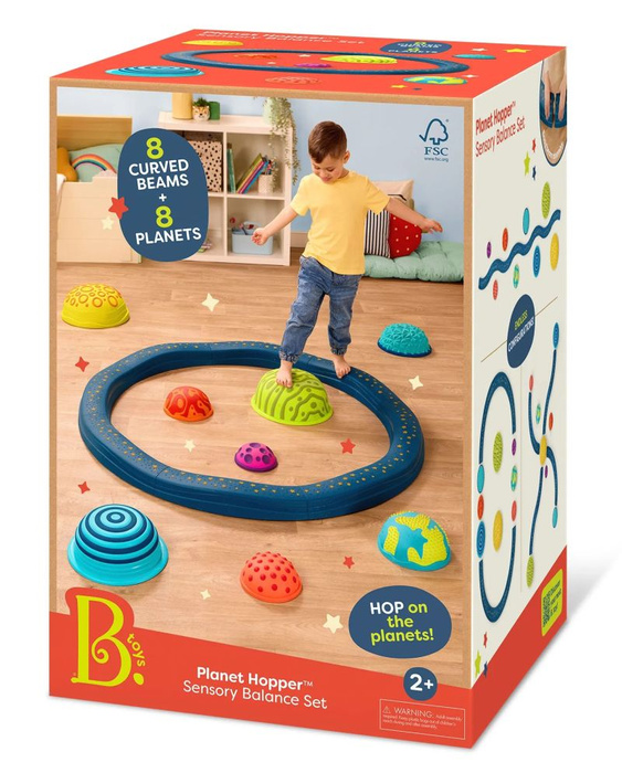 Modułowa ścieżka sensoryczna dla dzieci 16 elementów Planet Hopper B.Toys