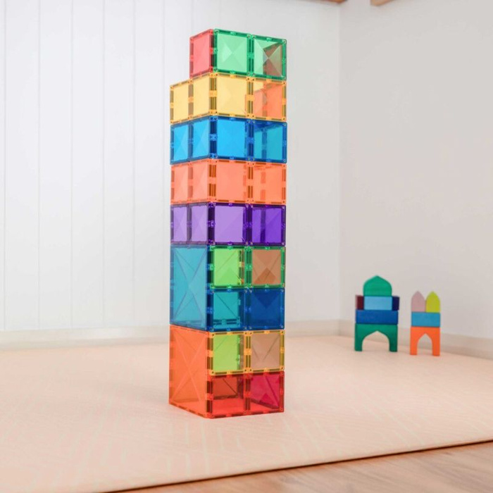 Klocki magnetyczne dla dzieci Rainbow Square Pack 42 el Connetix