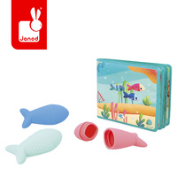 Książeczka dla dzieci do kąpieli z psikawkami Przyjęcia nad wodą Janod