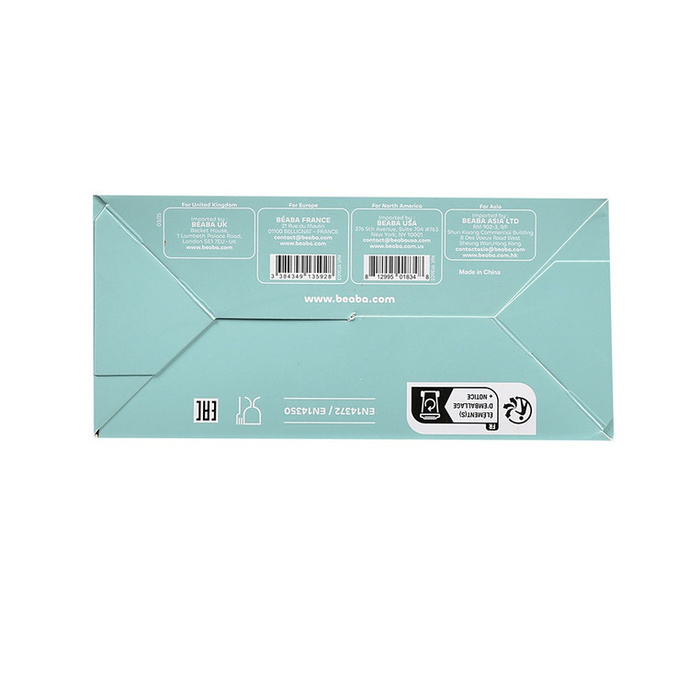 Komplet naczyń z silikonu z przyssawką Sage Green Beaba