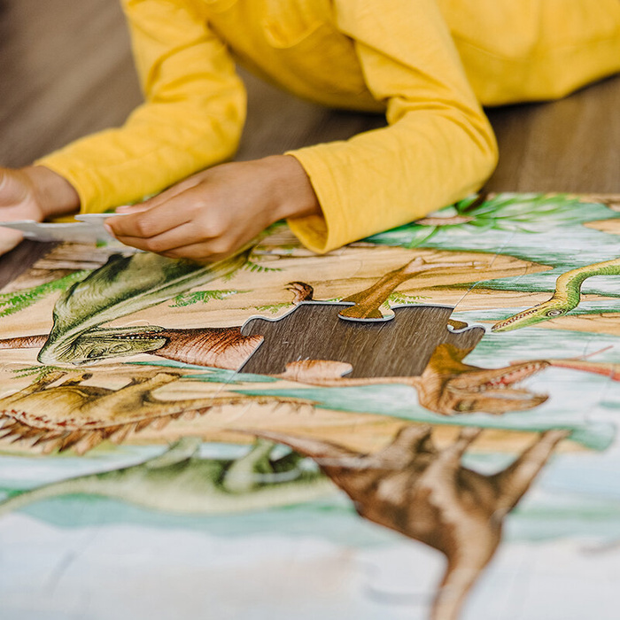 Duże puzzle podłogowe Dinozaury i ich naturalny krajobraz 48 el. Melissa and Doug