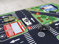 Miękka mata animacyjna Droga 72 x 120 cm i 3 autka Buki