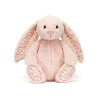 Króliczek z kwiecistymi uszami pudrowy róż Cherry 31 cm Jellycat pluszaki dla dzieci