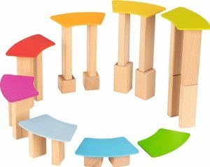 Klocki drewniane Pastelowa architektura Goki