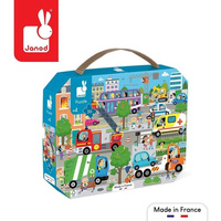 Puzzle dla dzieci w walizce Miasto 36 elementów Janod