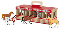 Zabawa w Stajnie zestaw drewniany z 8 Konikami Melissa and Doug