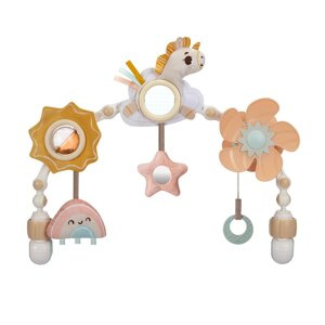 Tiny Love Pałąk z grzechotkami i gryzakami Kraina Jednorożca do zabawy w domu i podróży dla niemowląt