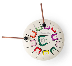 Instrument muzyczny duży bębenek językowy biały APRES LA PLUIE Moulin Roty