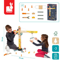 Drewniany dźwig do składania z narzędziami Janod