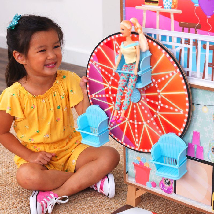Dwustronny domek dla lalek diabelski młyn Fun Beach House KidKraft 