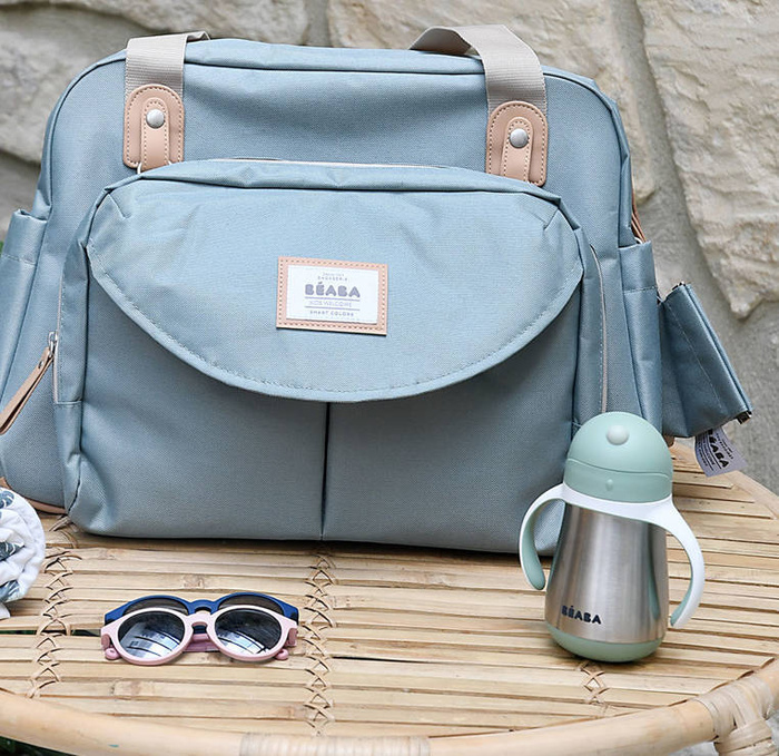 Bidon termiczny dla dziecka Niekapek ze słomką termobutelka 250ml Sage green Beaba