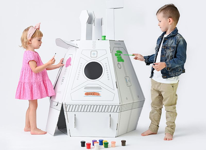 Kartonowy domek do malowania i samodzielnego złożenia Kapsuła Ratunkowa Tektorado