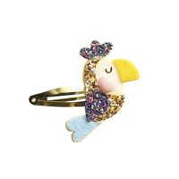 Zestaw kreatywny dla dzieci do tworzenia biżuterii Brokatowe spinki do włosów Egzotyczne zwierzęta Janod