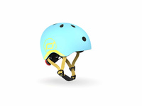 SCOOTANDRIDE Dziecięcy Kask XXS-S 1-5 lat światło LED magnetyczne zapięcie Blueberry