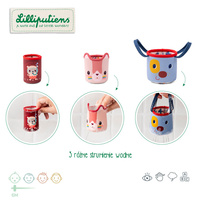 Lilliputiens Zabawka sensoryczna dla niemowląt miękkie Kubeczki do kąpieli Piesek Jules 