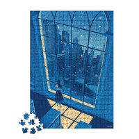 Puzzle artystyczne Nocny widok w błękicie 500 elementów 8+ Janod