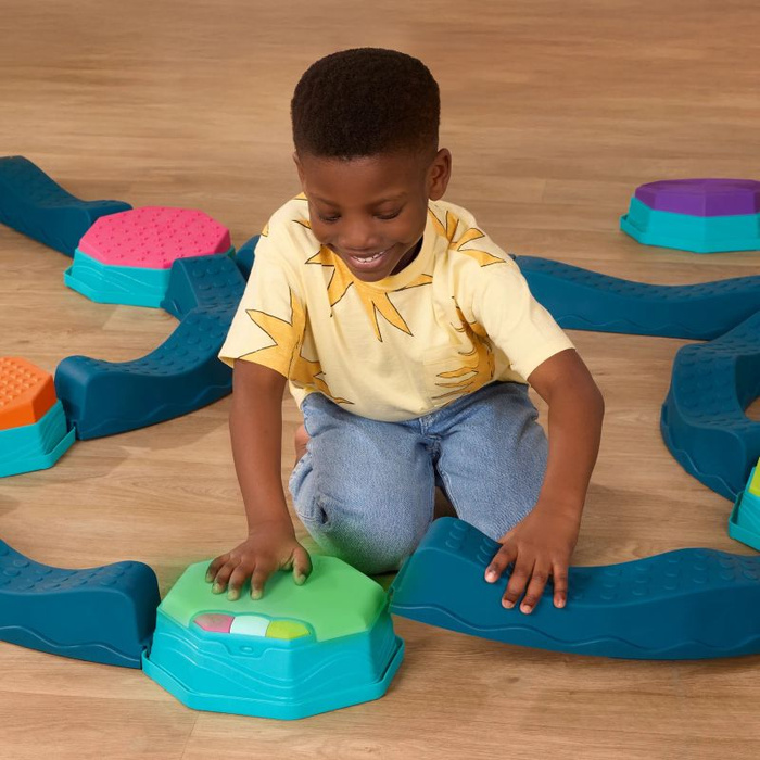 Modułowa ścieżka sensoryczna z dźwiękami 14 elementów Balance & Groove B.Toys