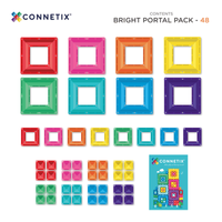 Klocki magnetyczne dla dzieci Bright Portal Pack 48 el Connetix