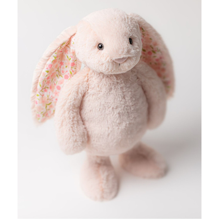 Króliczek z kwiecistymi uszami pudrowy róż Cherry 31 cm Jellycat pluszaki dla dzieci