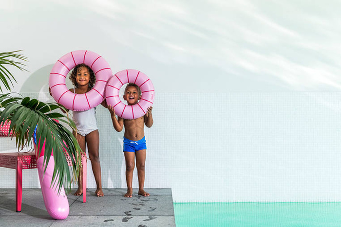 Koło dmuchane do pływania 40 cm Cherry Red Quut