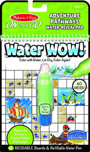 Wodna kolorowanka wielokrotnego użytku z labiryntami Water Wow Przygoda Melissa & Doug