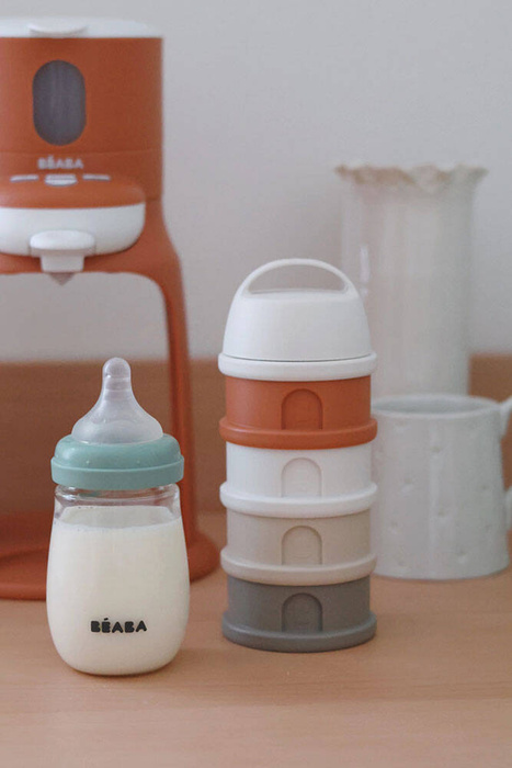 Pojemniki na mleko w proszku 4x110ml cotton white terracotta Beaba