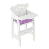 Śnieżnobiałe krzesełko do karmienia lalek KidKraft