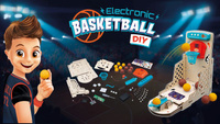 Elektroniczna mini koszykówka z grami Buki