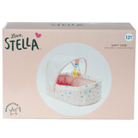 Łóżeczko dla lalek z odczepianą karuzelą i daszkiem Love Stella Manhattan Toy