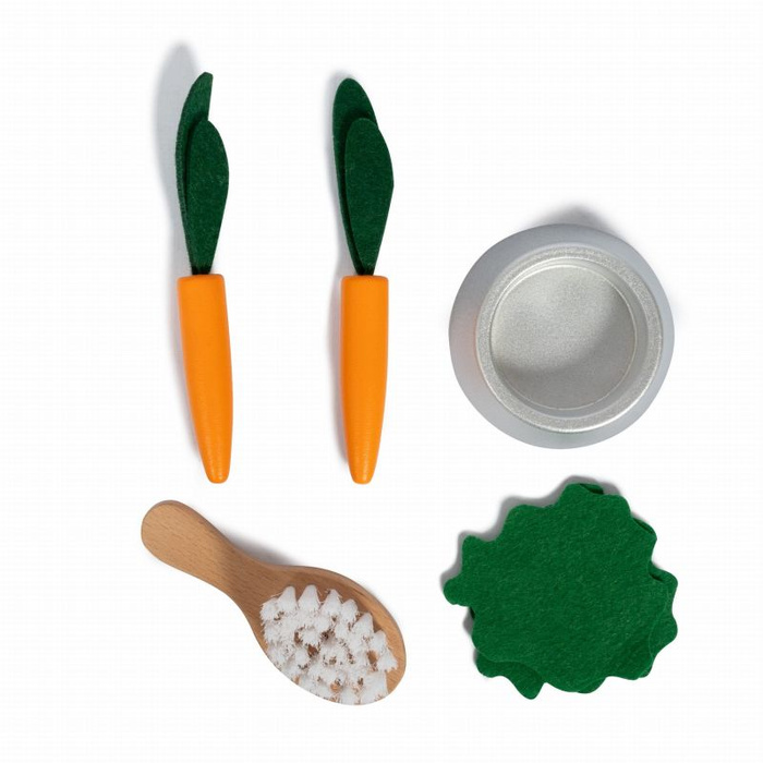 Domek drewniany z akcesoriami dla pluszowych króliczków Astrup