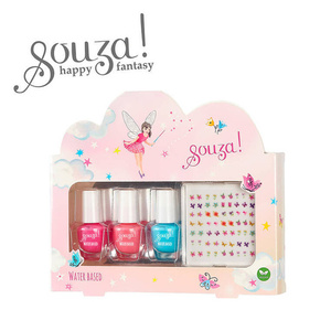 Zestaw 3 lakierów do paznokci dla dzieci z naklejkami Elf Souza!