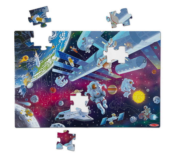 Puzzle podłogowe z efektem fluorescencyjnym 48 el. Kosmos Melissa & Doug