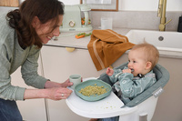 Komplet naczyń z silikonu z przyssawką Sage Green Beaba