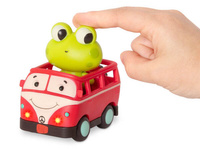 Zestaw 3 miękkich mini samochodzików sensorycznych światło i dźwięk Light Up Cars B.toys