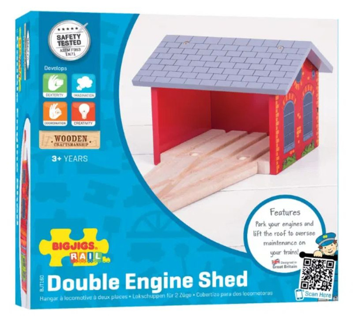 Do kolejki ceglana parowozownia Bigjigs Rail