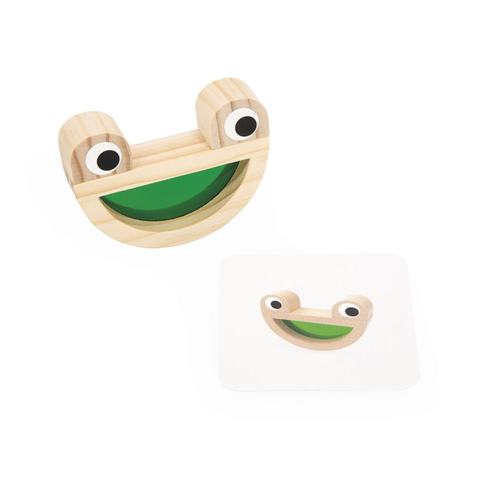 Klocki drewniane dla dzieci sensoryczne przeźroczyste kolorowe Janod