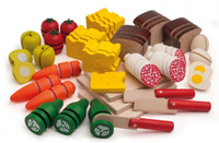 Zestaw produktów spożywczych do zabawy w krojenie i przygotowywanie posiłków Erzi