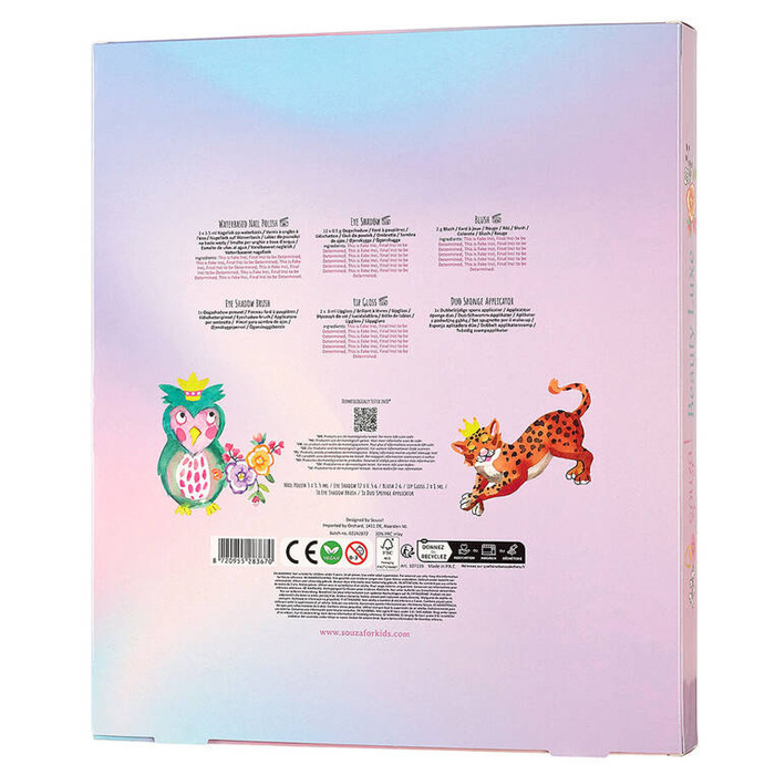 Zestaw do makijażu dla dzieci kosmetyki wegańskie beauty luxe Souza!