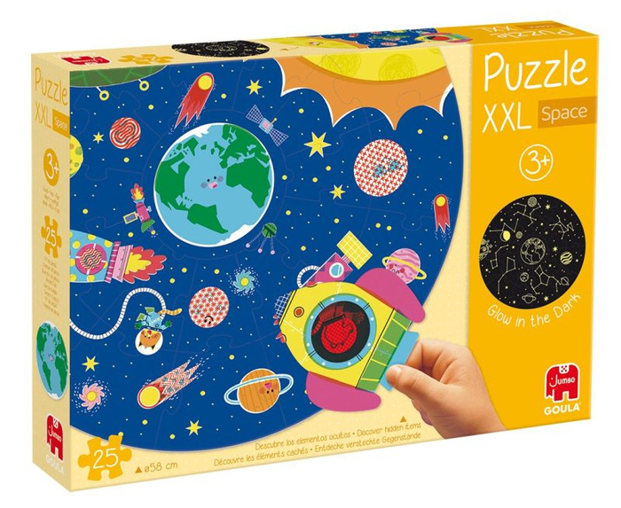 Okrągłe puzzle XXL Kosmiczna przygoda Goula