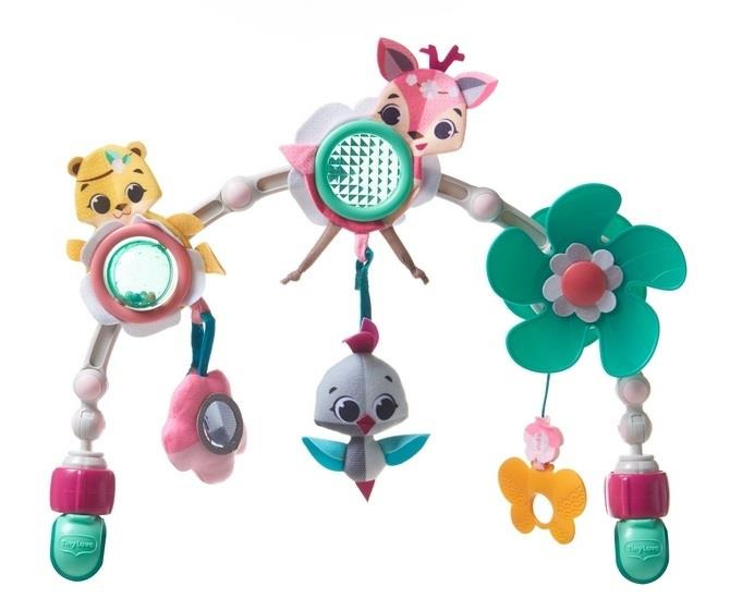 Tiny Love Pałąk z interaktywnymi zabawkami do wózka, fotelika i leżaczka w podróży i w domu Świat Małej Księżniczki
