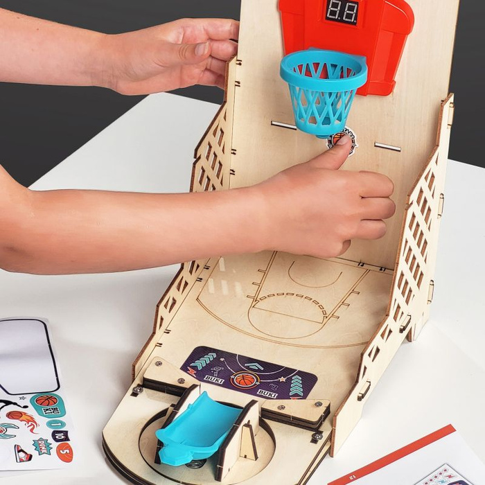 Elektroniczna mini koszykówka z grami Buki